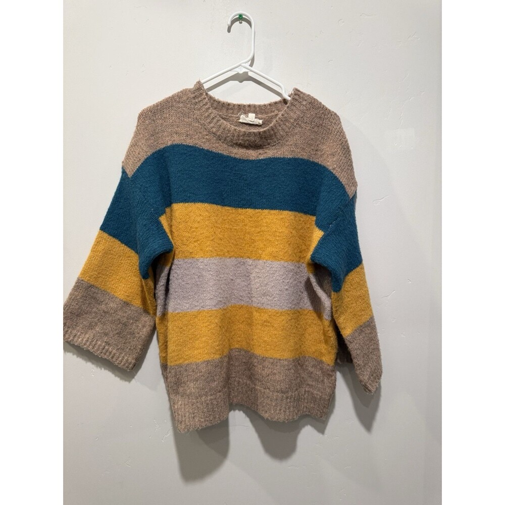 Adora Color Block Stripe Oversize Sweater S